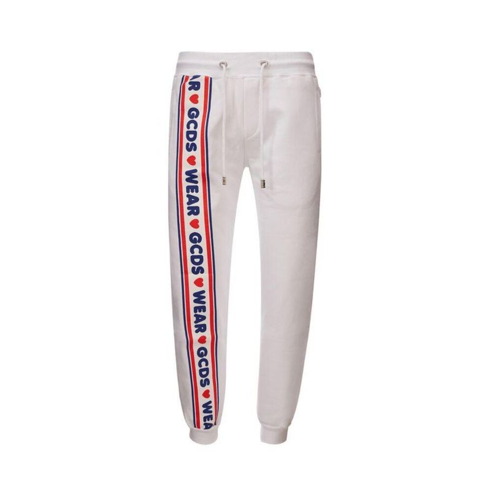 GCDS Tape Joggers Model GC1744666 Men White Pants